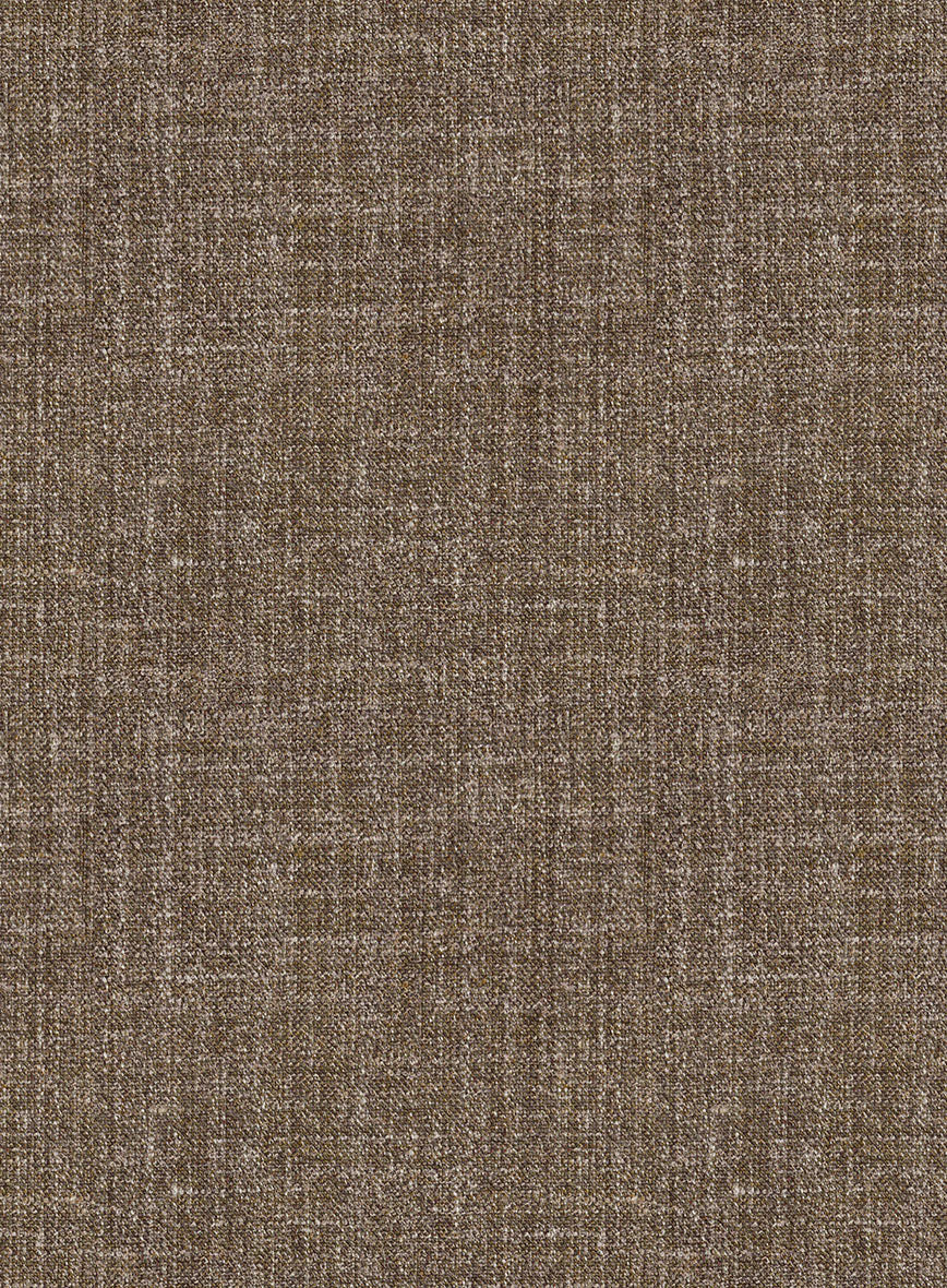 Noble Brown Wool Silk Linen Jacket - Image 3