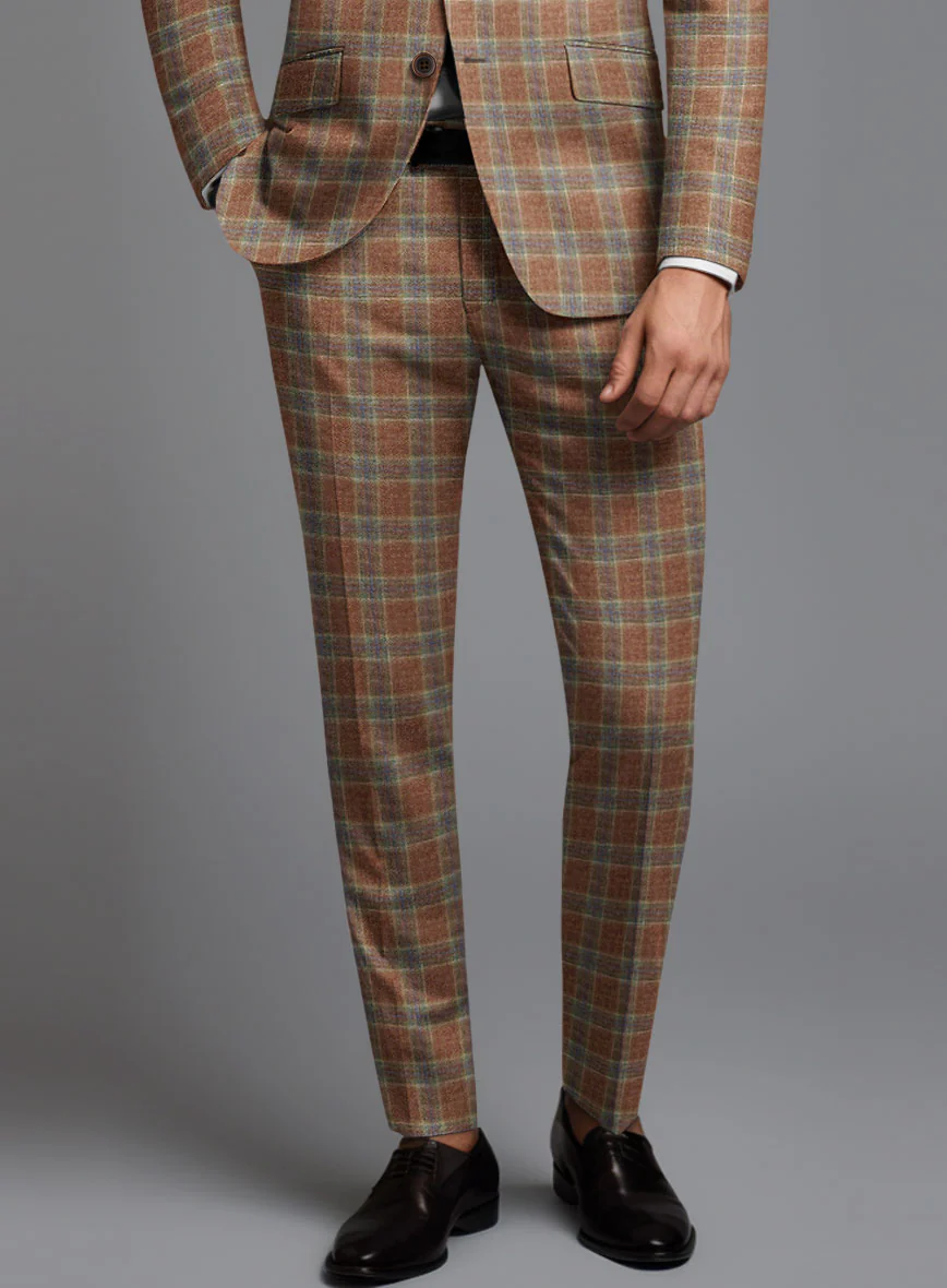 Noble Camila Check Wool Silk Linen Pants - Image 2