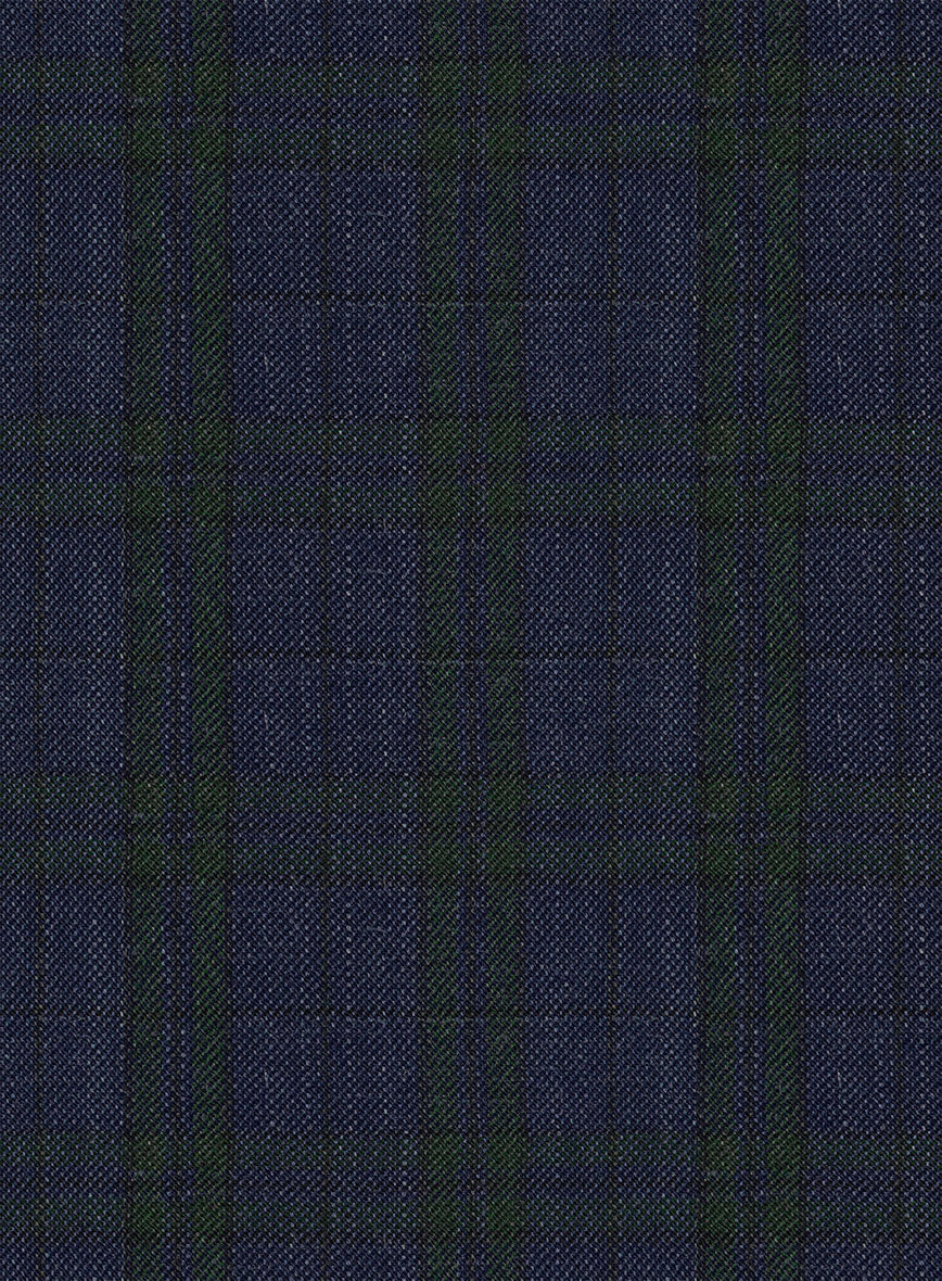 Noble Cinzia Blue Wool Silk Linen Suit - Image 7