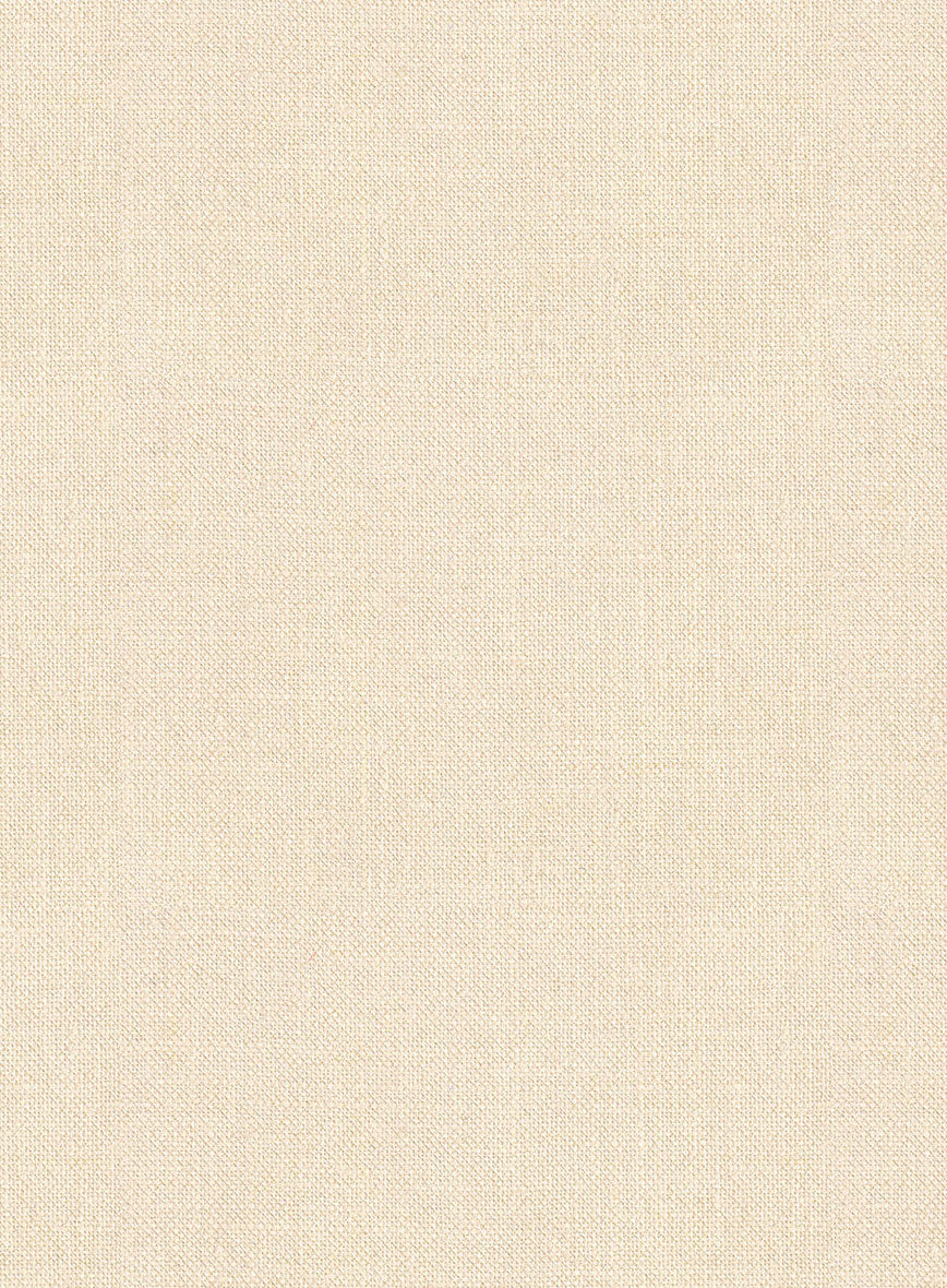 Noble Cream Wool Silk Linen Pants - Image 3