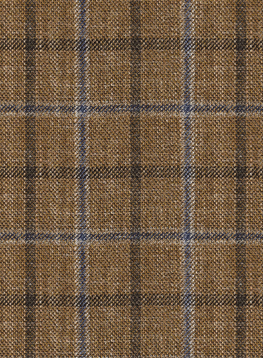 Noble Giancarlo Brown Wool Silk Linen Jacket - Image 3
