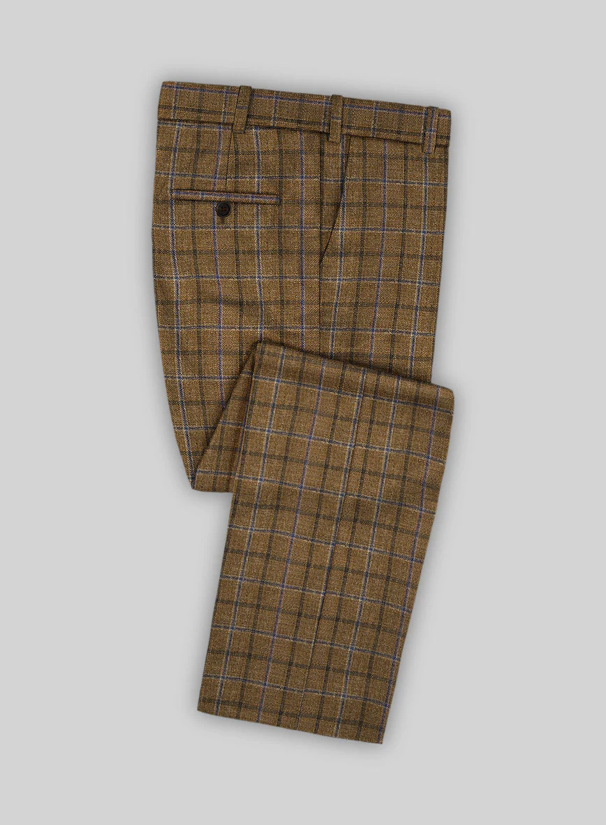 Noble Giancarlo Brown Wool Silk Linen Suit - Image 5