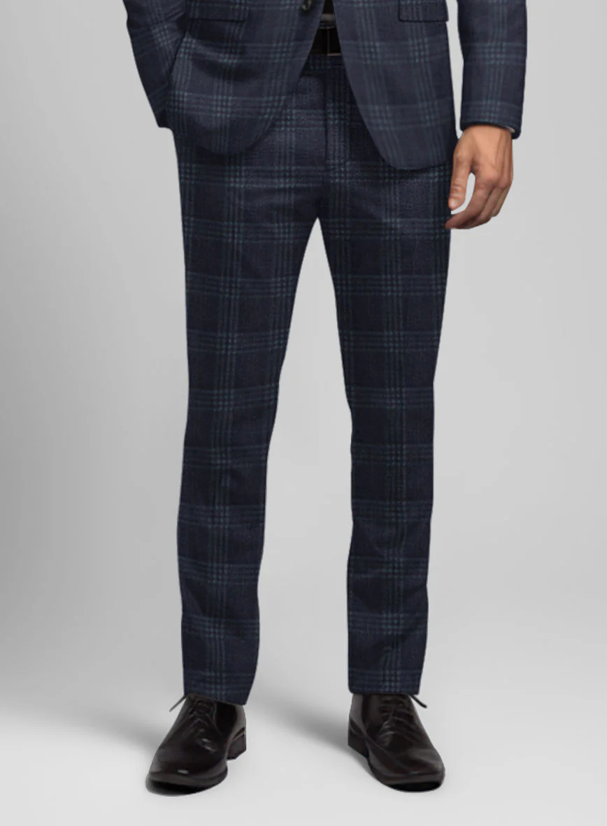 Noble Gianni Blue Wool Silk Linen Suit - Image 5