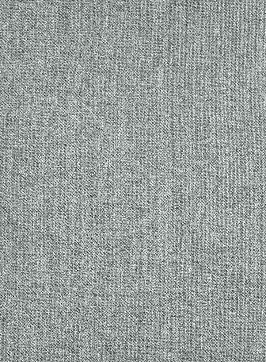 Noble Gray Wool Silk Linen Jacket - Image 3
