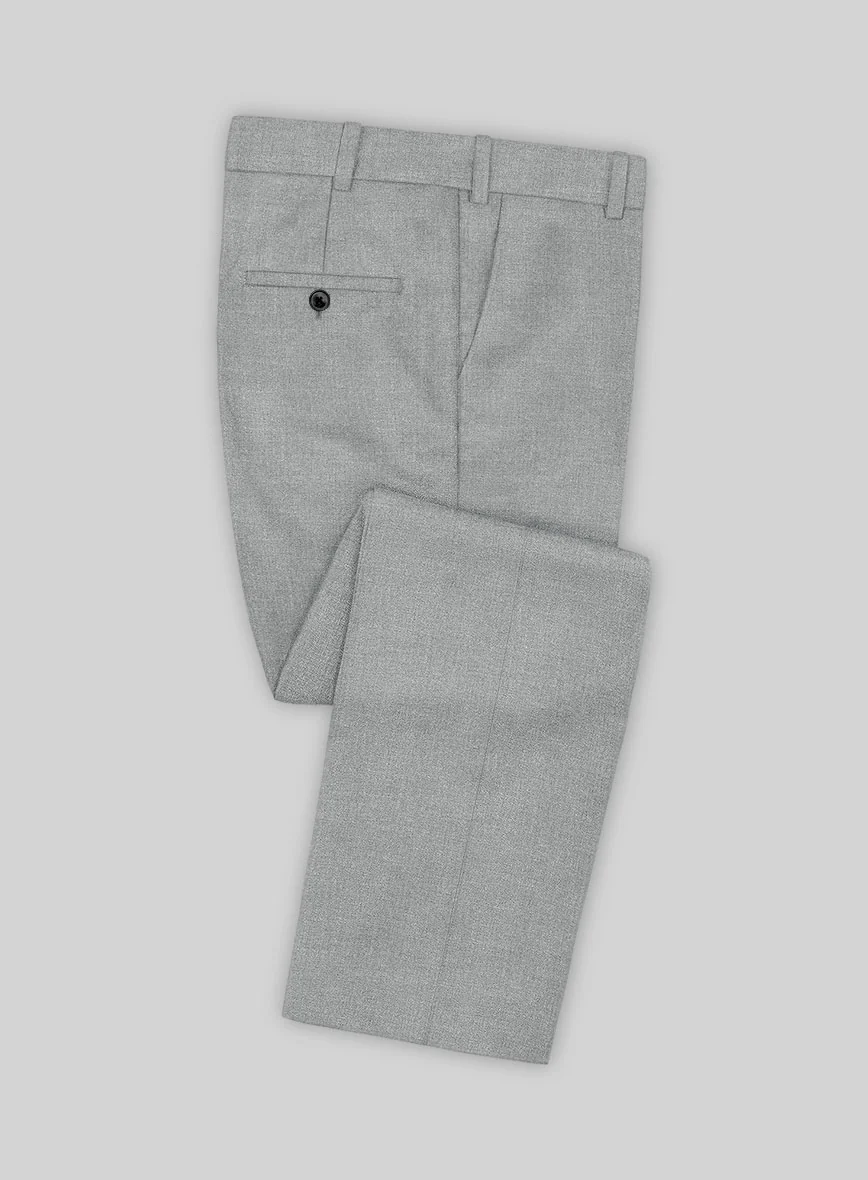 Noble Gray Wool Silk Linen Pants - Image 2
