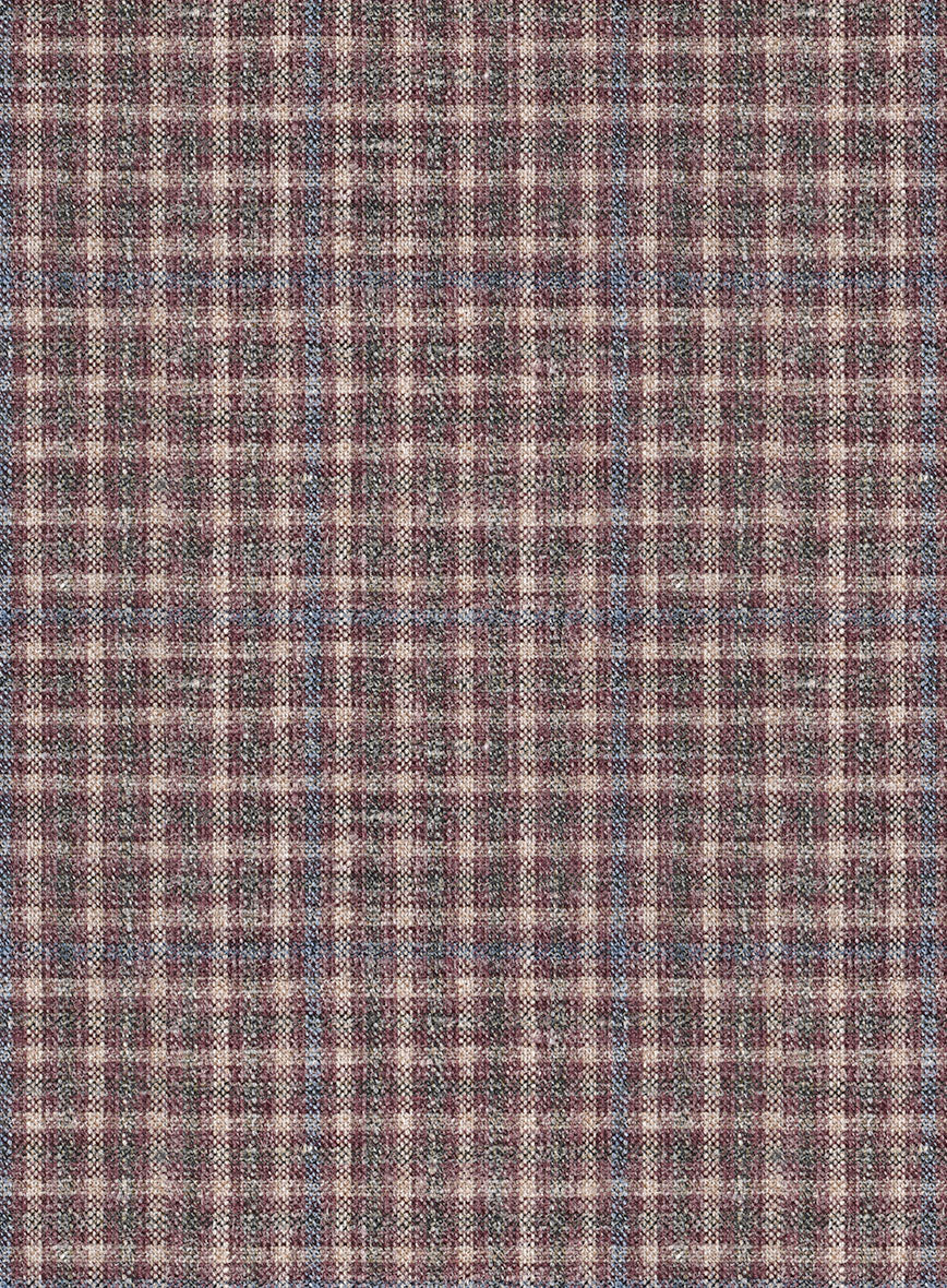 Noble Isidora Check Wool Silk Linen Pants - Image 3