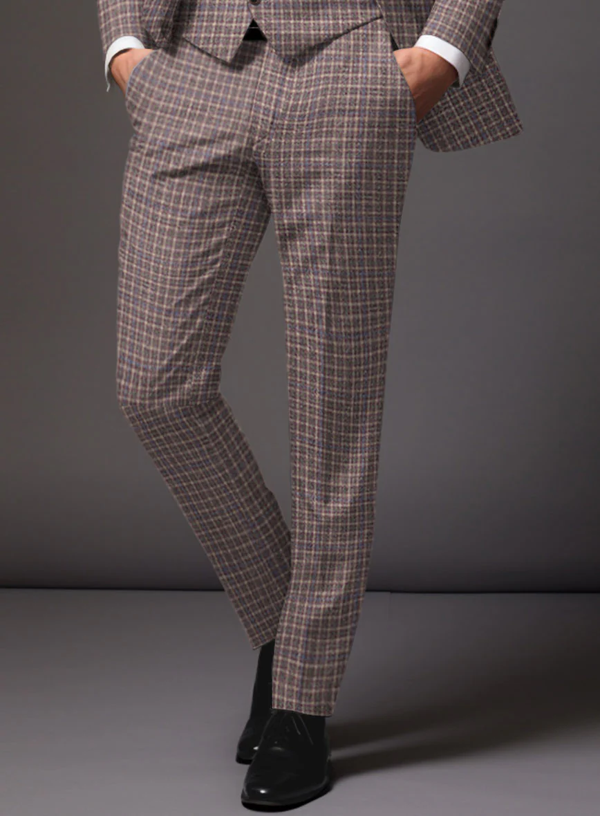 Noble Isidora Check Wool Silk Linen Suit - Image 5