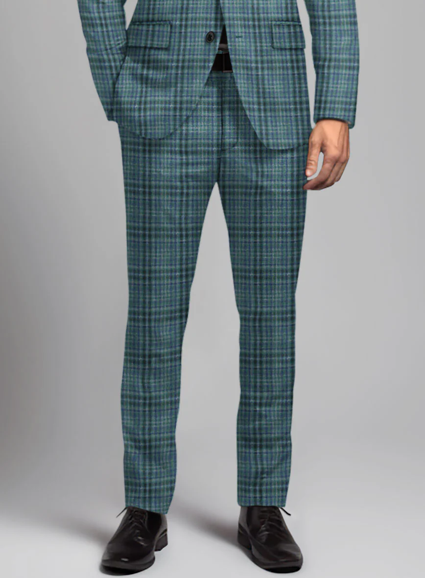 Noble Lucinda Check Wool Silk Linen Pants - Image 2