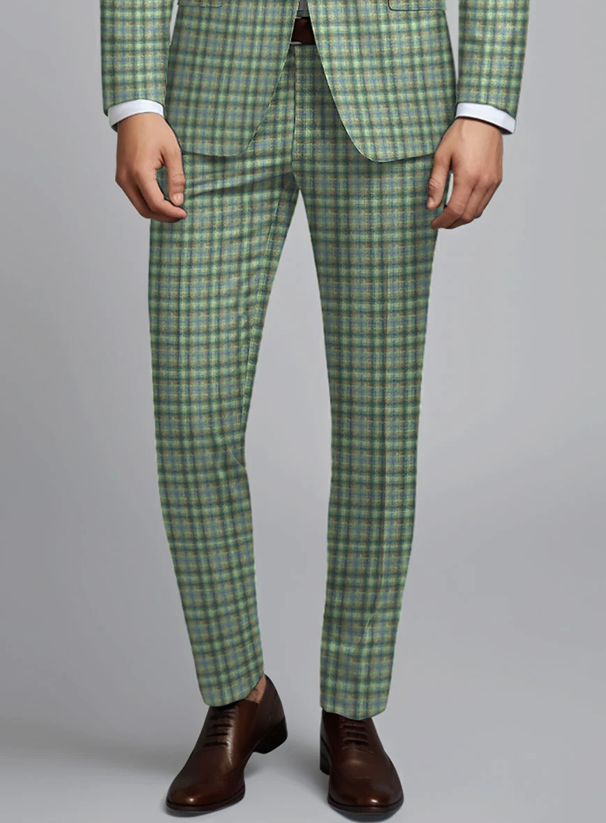 Noble Mariana Green Wool Silk Linen Suit - Image 3