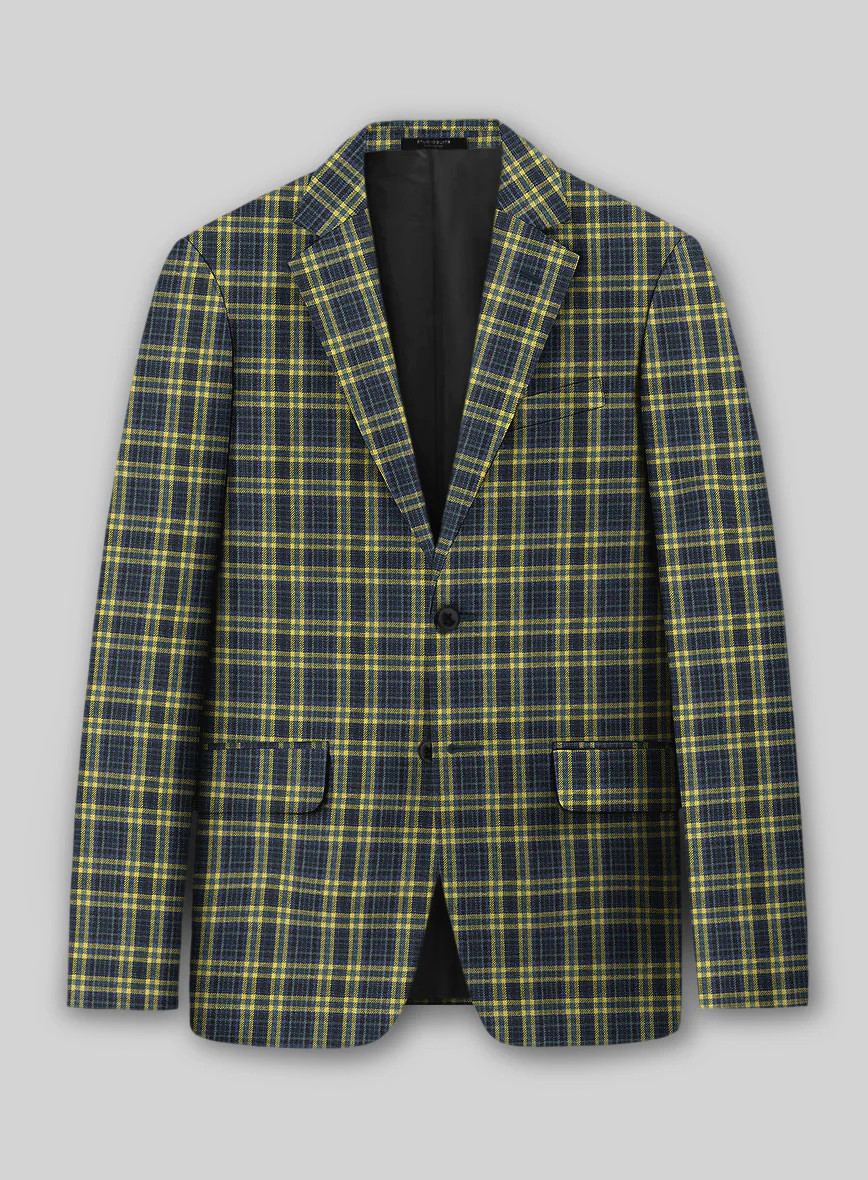 Noble Mario Check Wool Silk Linen Suit - Image 3