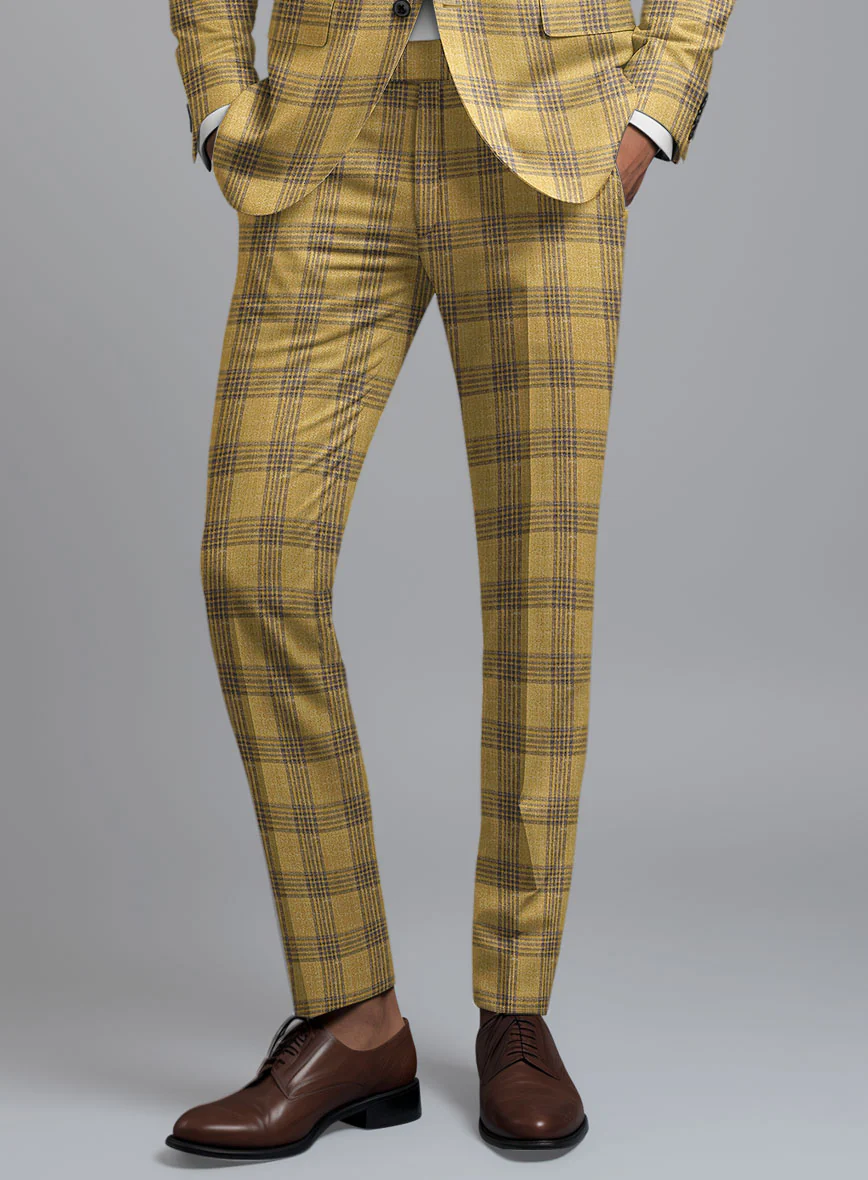 Noble Mateo Ochre Wool Silk Linen Suit - Image 5