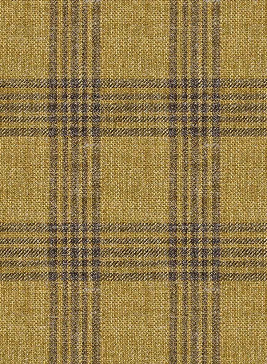 Noble Mateo Ochre Wool Silk Linen Suit - Image 7