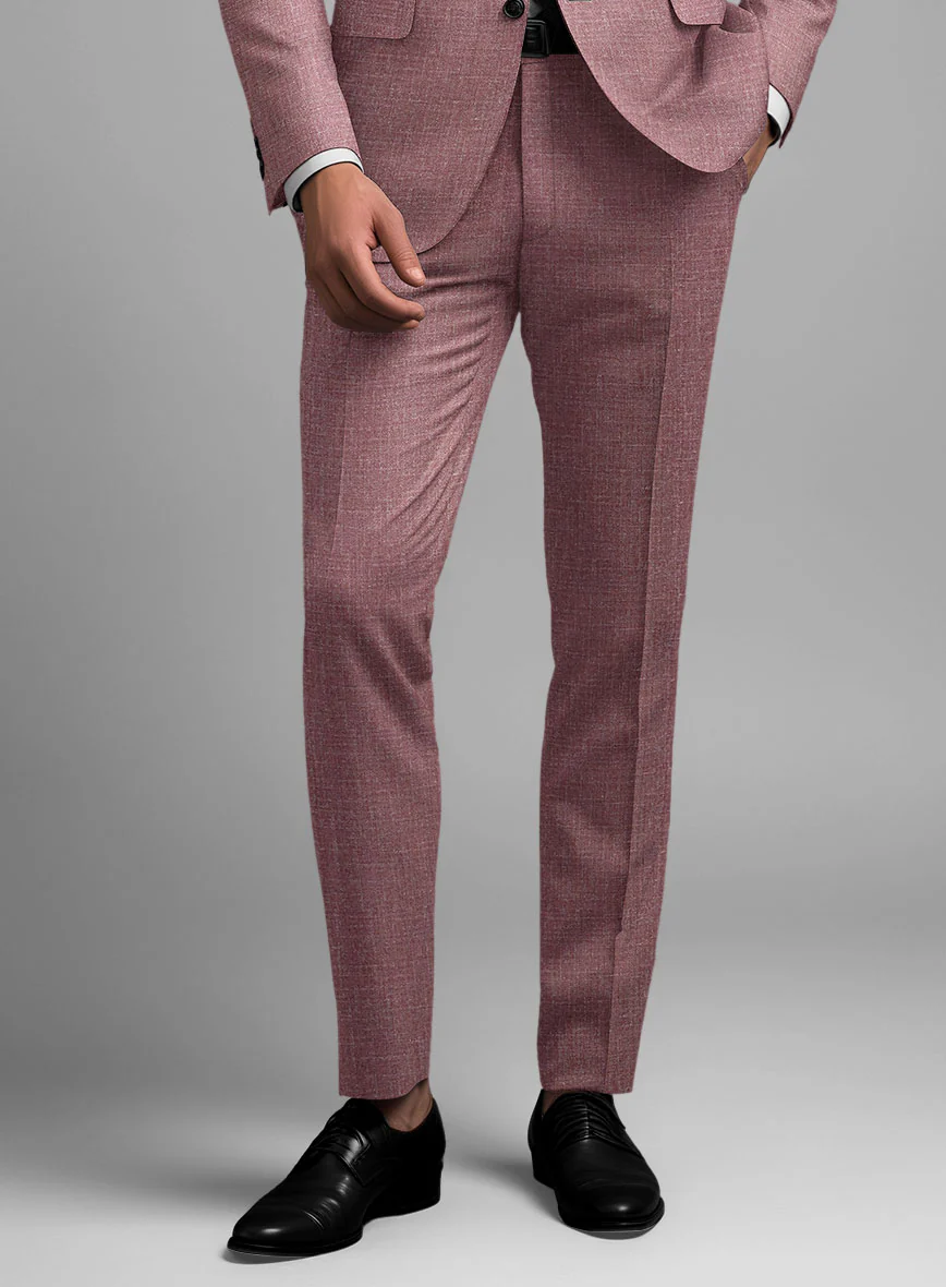 Noble Mauve Wool Silk Linen Suit - Image 5