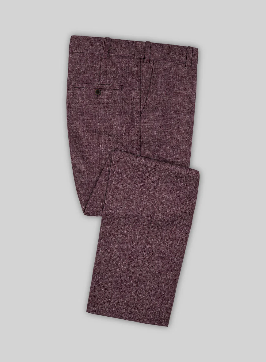 Noble Purple Wool Silk Linen Suit - Image 6