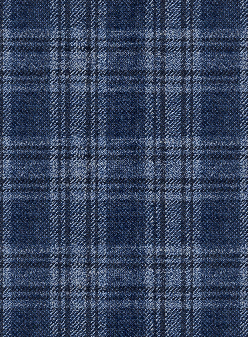 Noble Sandro Blue Wool Silk Linen Suit - Image 7