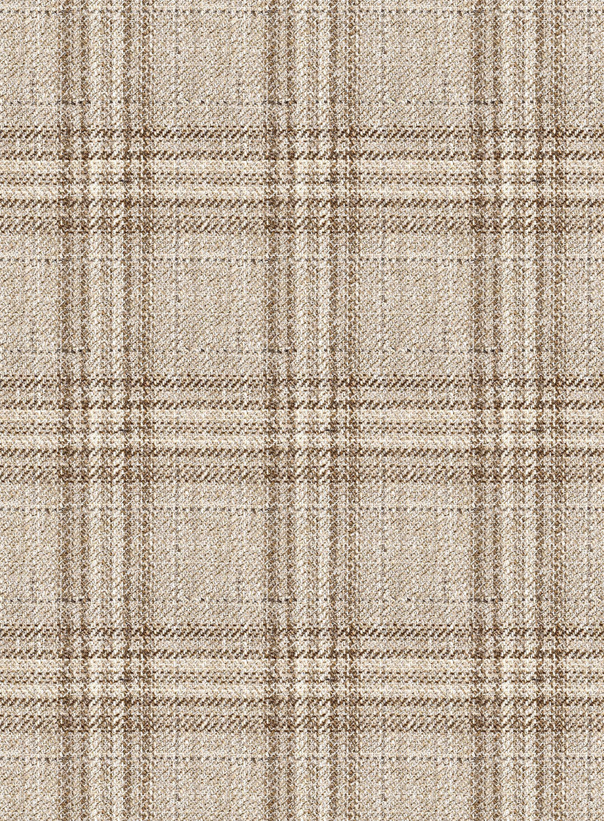 Noble Sofia Beige Wool Silk Linen Suit - Image 7