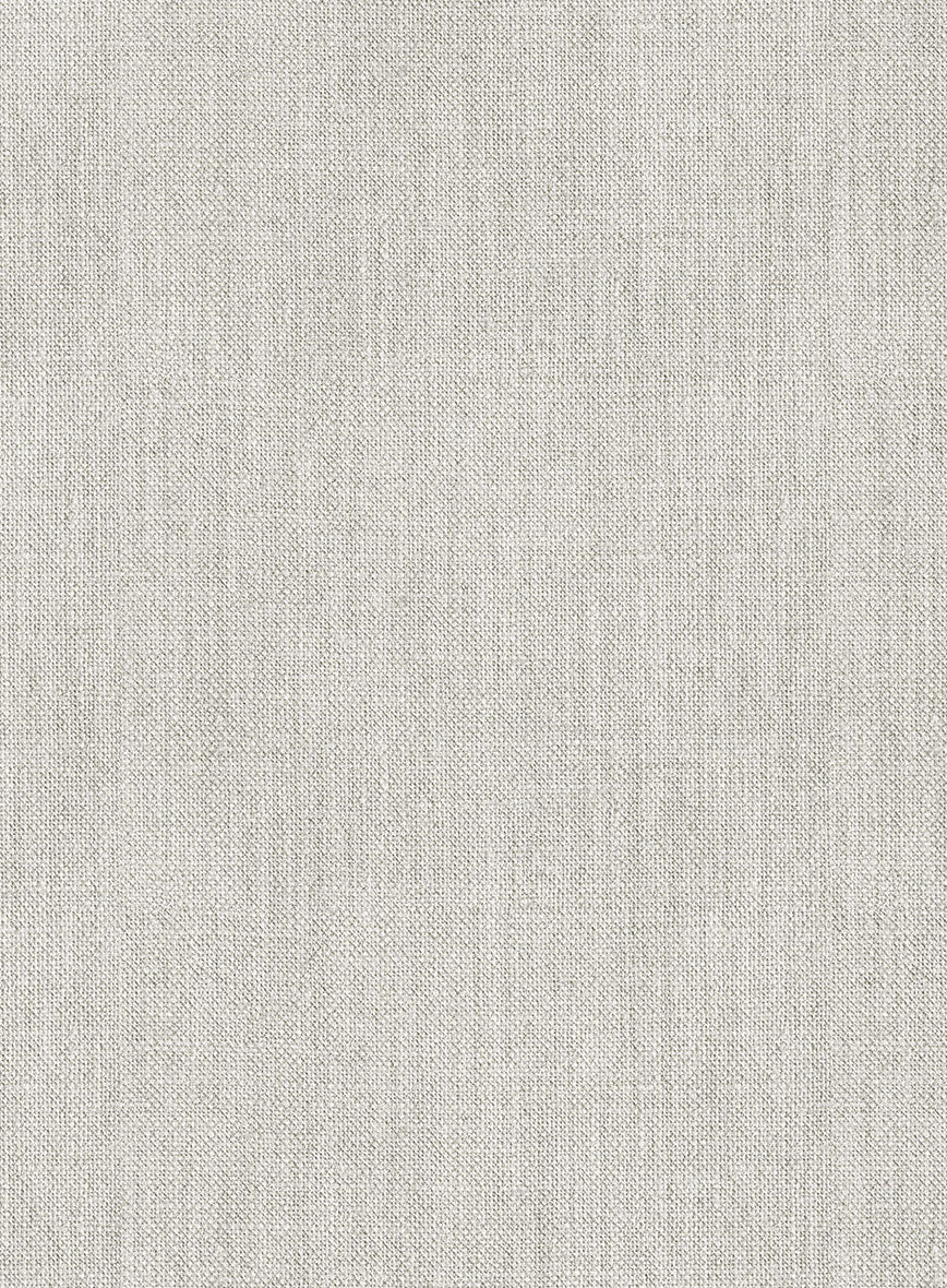 Noble Stone Beige Wool Silk Linen Pants - Image 3