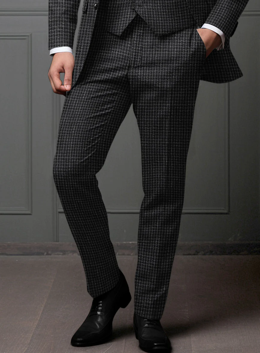 Noble Valentina Blue Wool Silk Linen Pants - Image 2