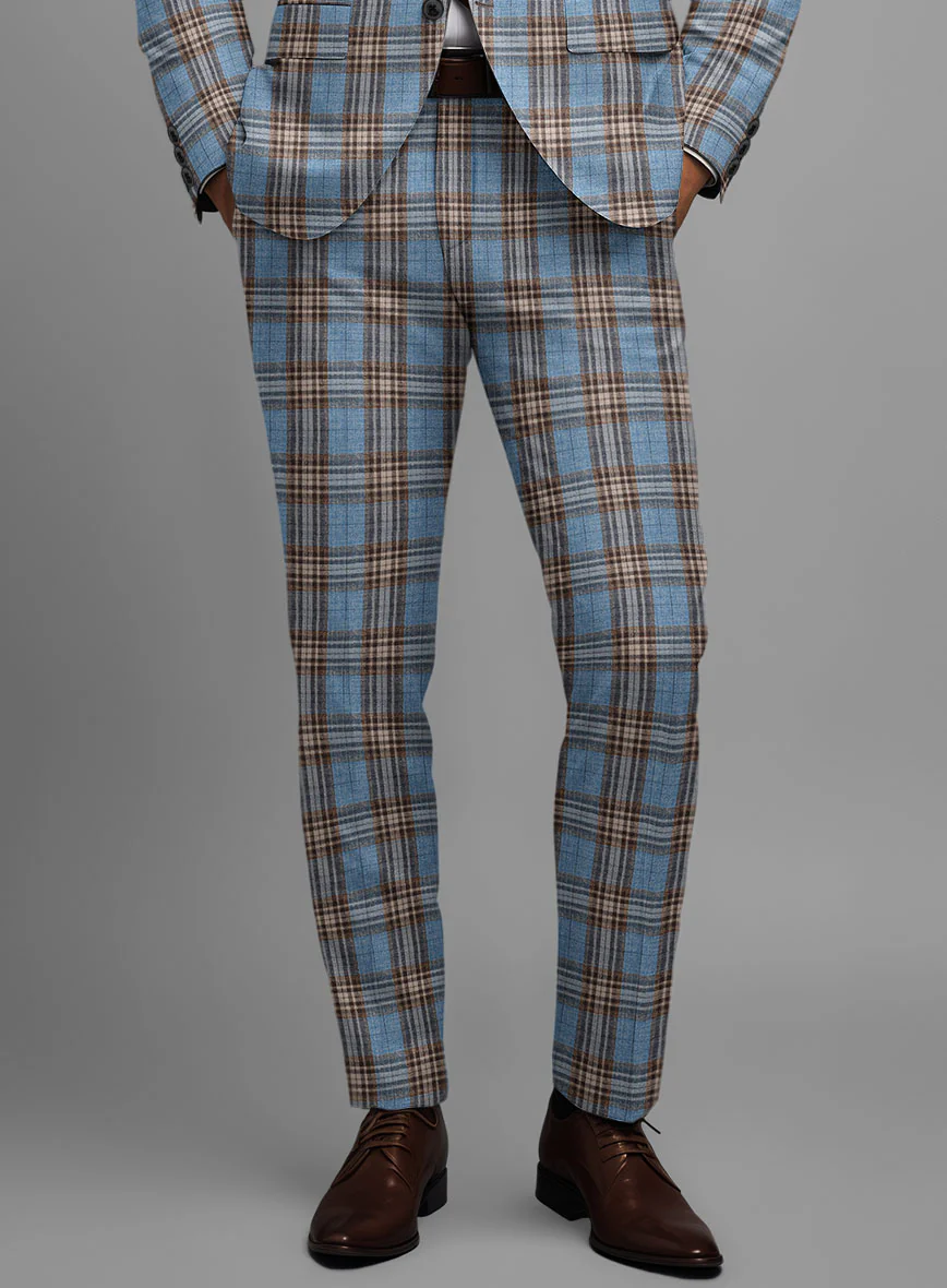 Noble Veron Tartan Wool Silk Linen Suit - Image 6