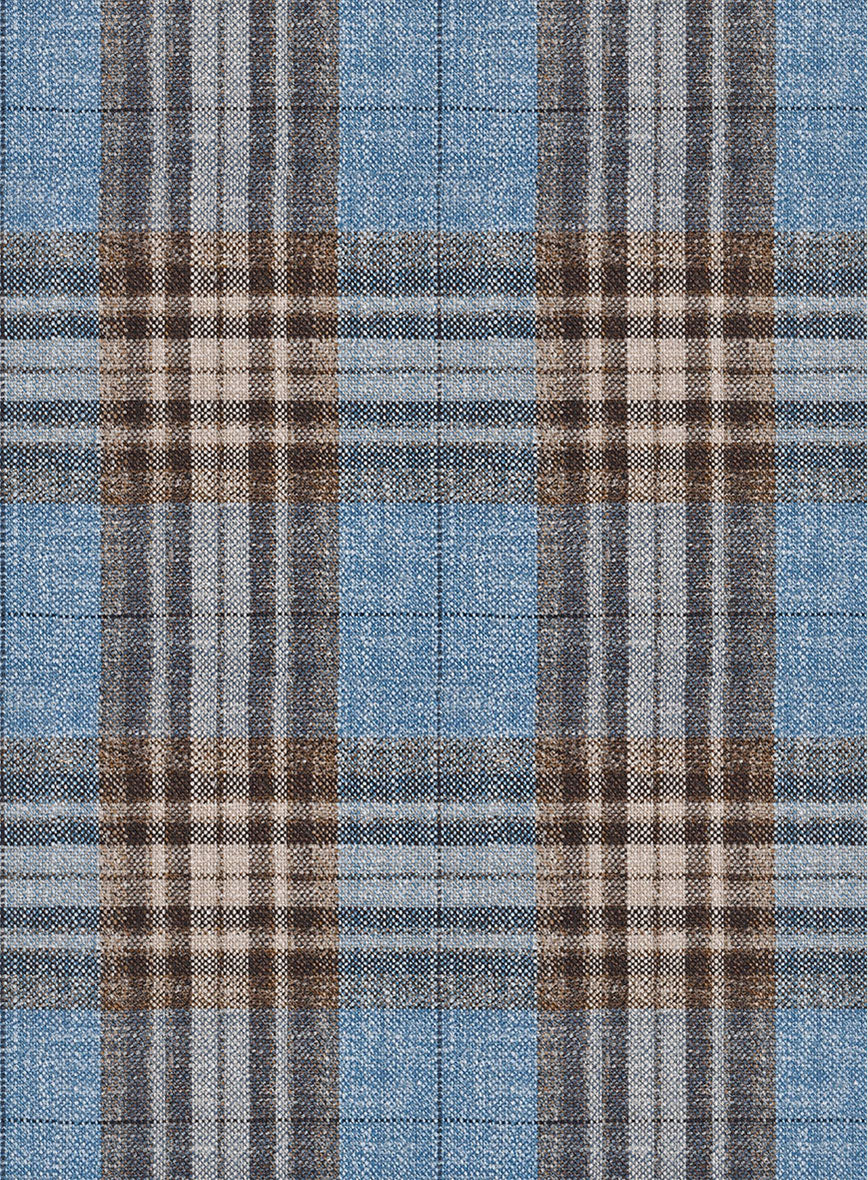 Noble Veron Tartan Wool Silk Linen Suit - Image 7