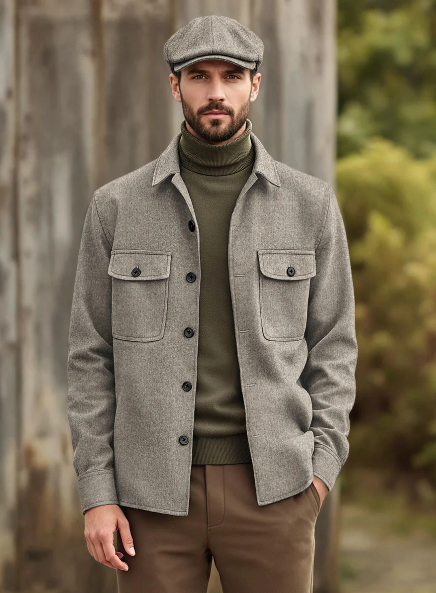Nomad Light Weight Brown Tweed Shirt