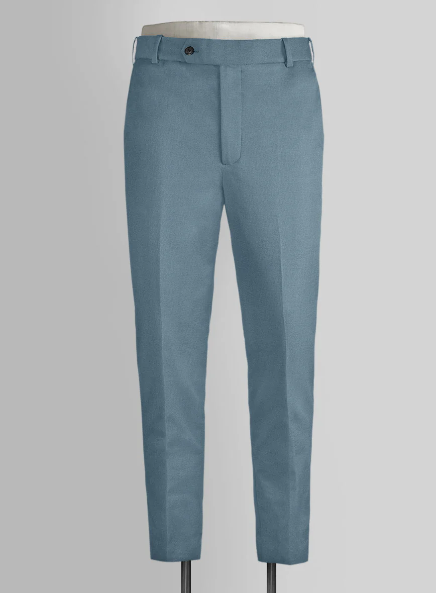Nord Blue Feather Cotton Canvas Stretch Pants - Image 2