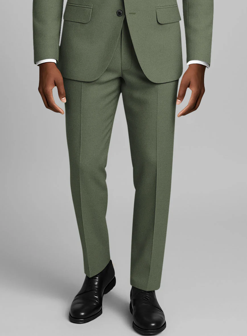 Olive Green Cotton Suit - Image 6