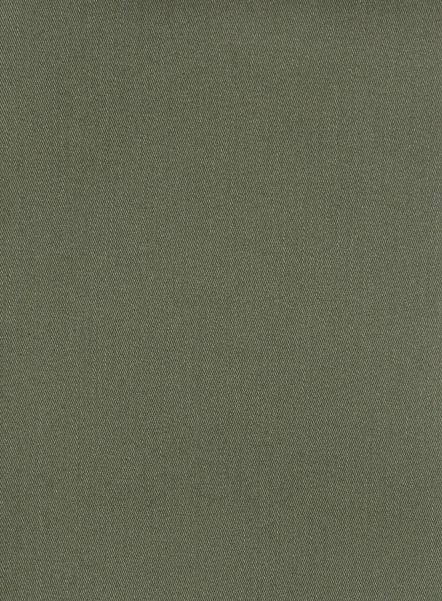 Olive Green Napoli Stretch Light Weight Cotton Suit - Image 6