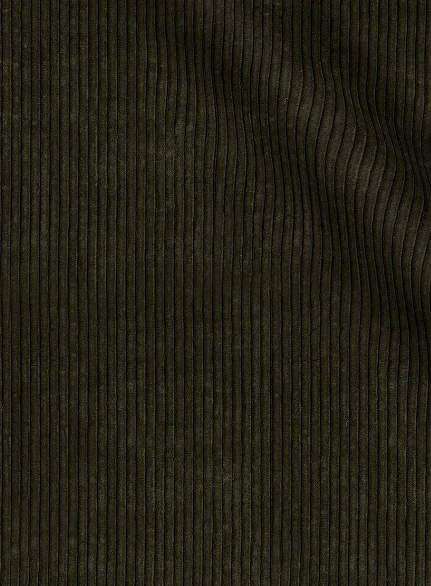 Olive Green Stretch Corduroy Suit - Image 8