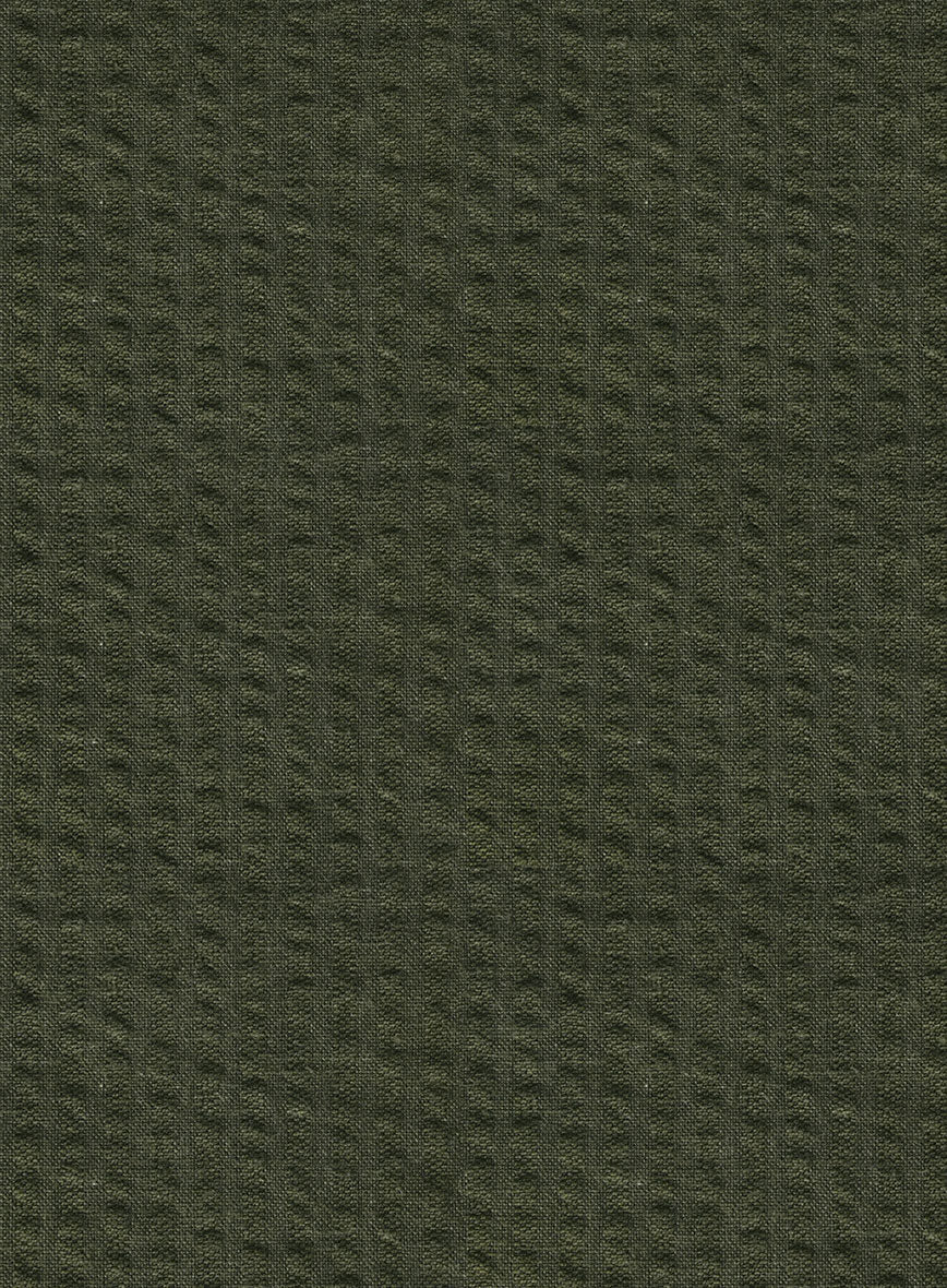 Olive Seersucker Jacket - Image 3