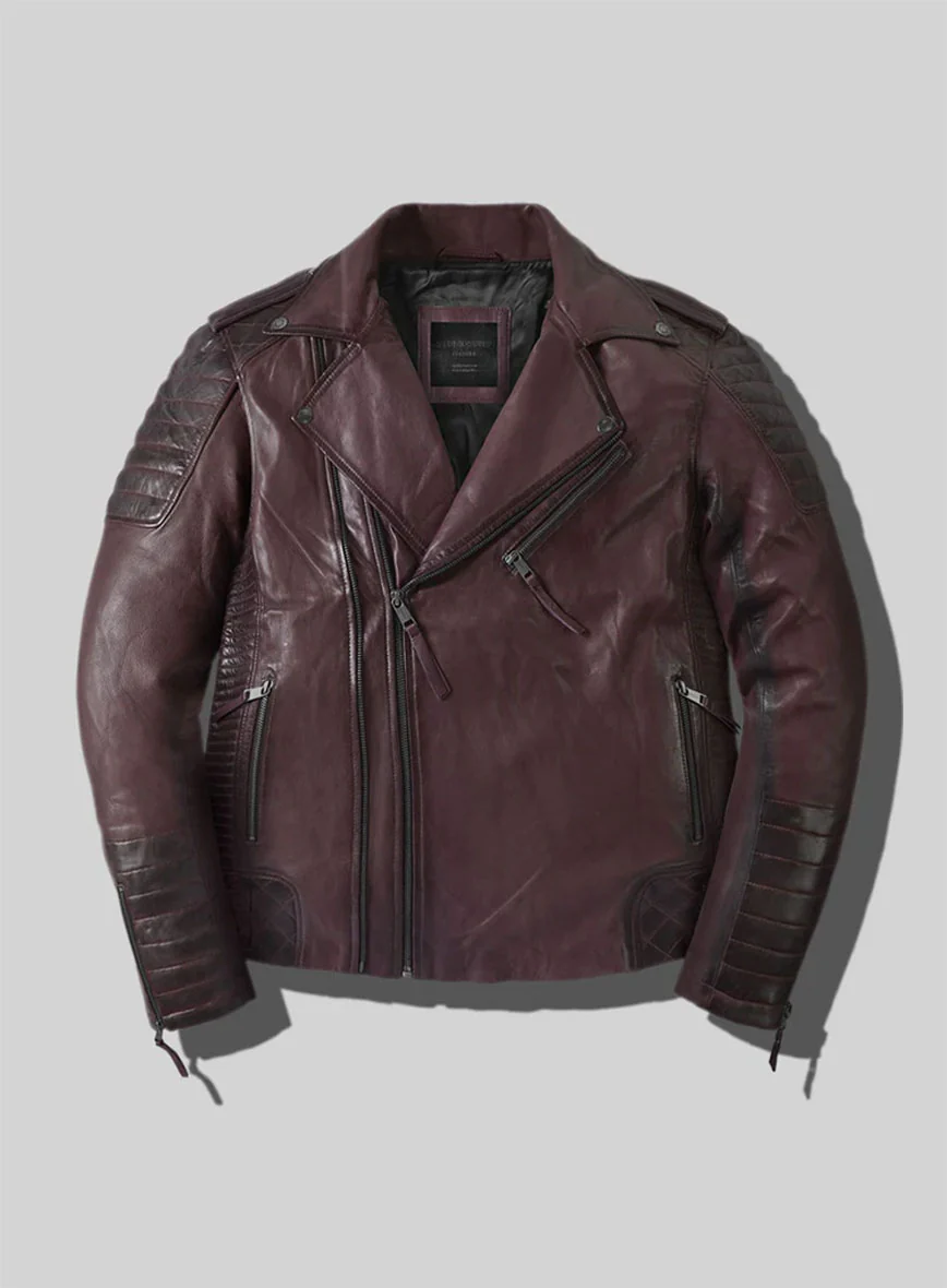 Outlaw Burnt Wine Leather Jacket