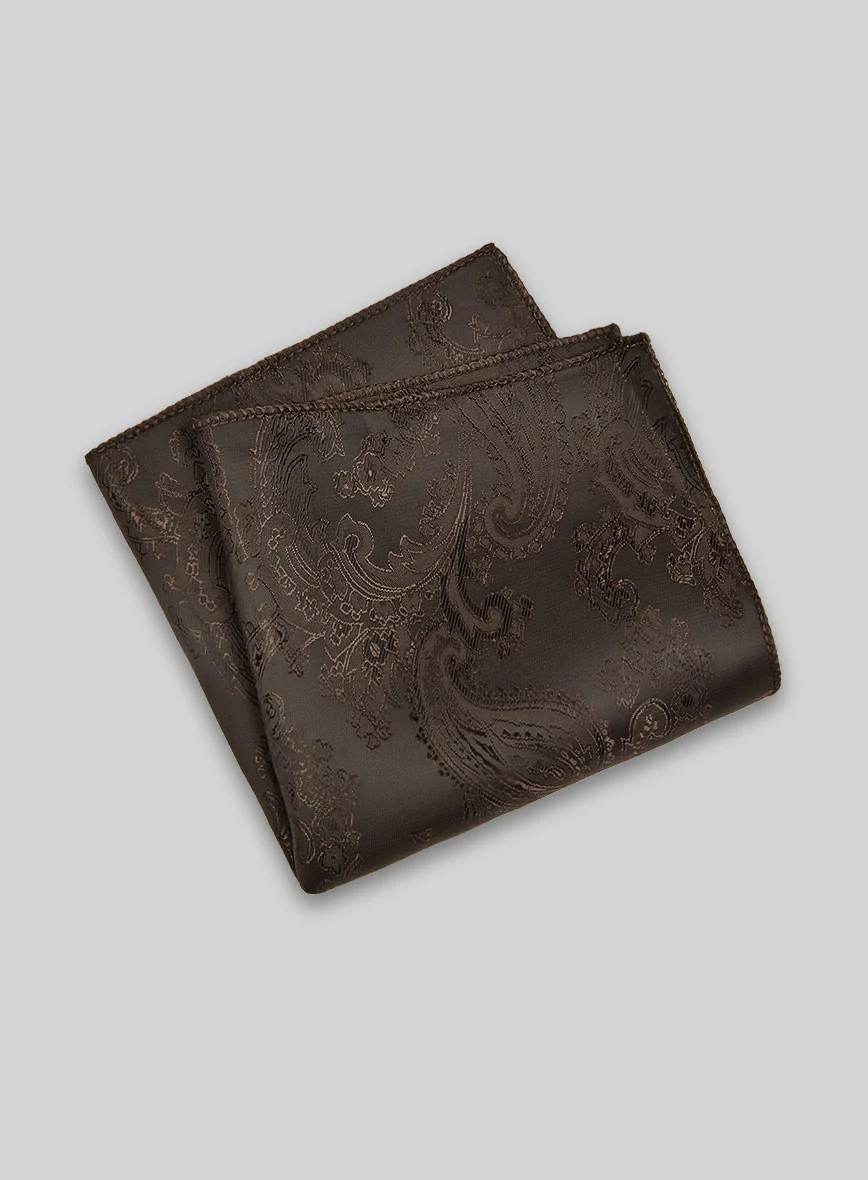 Paisley Pocket Square - Brown