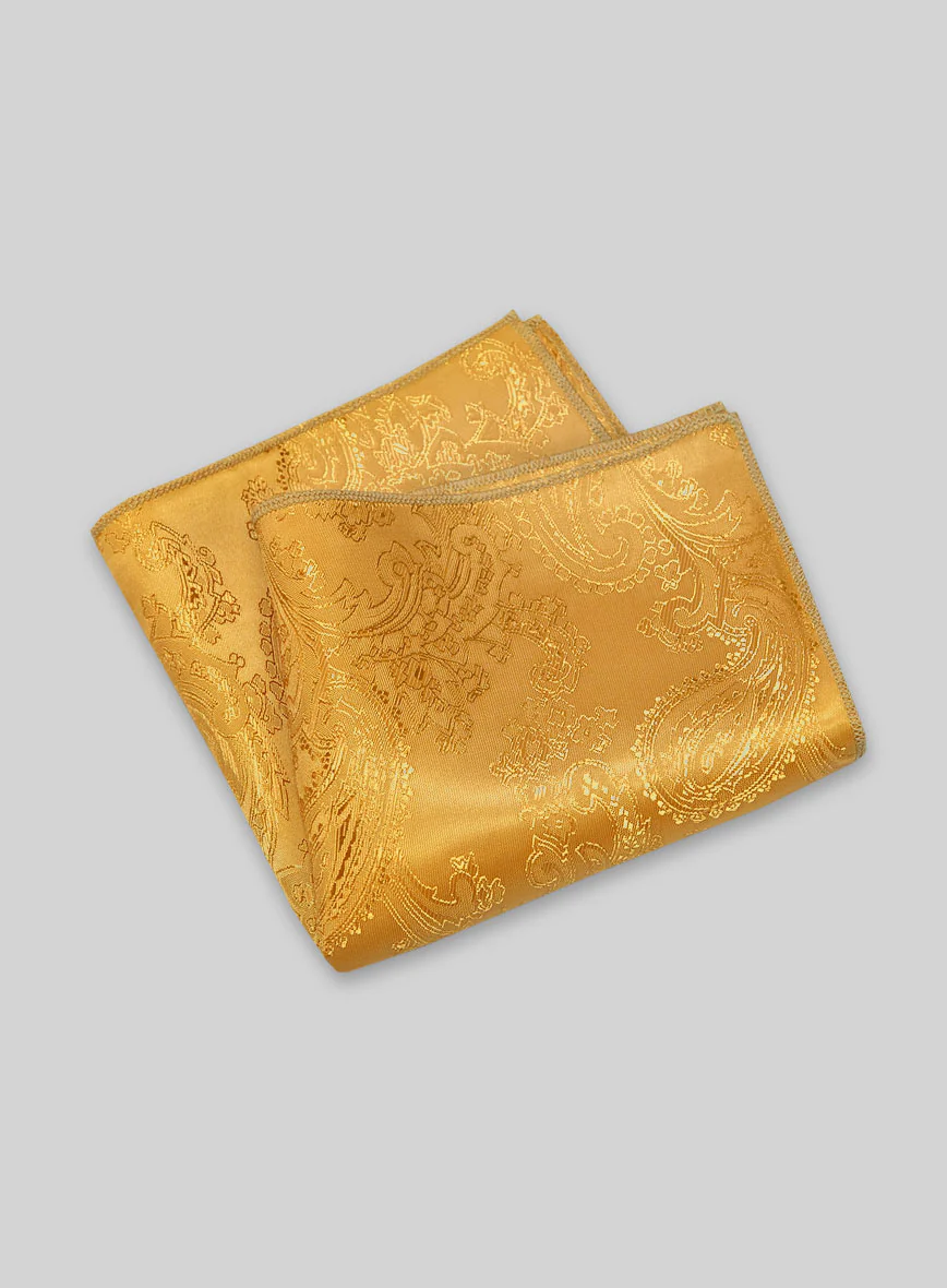 Paisley Pocket Square - Orchid Yellow