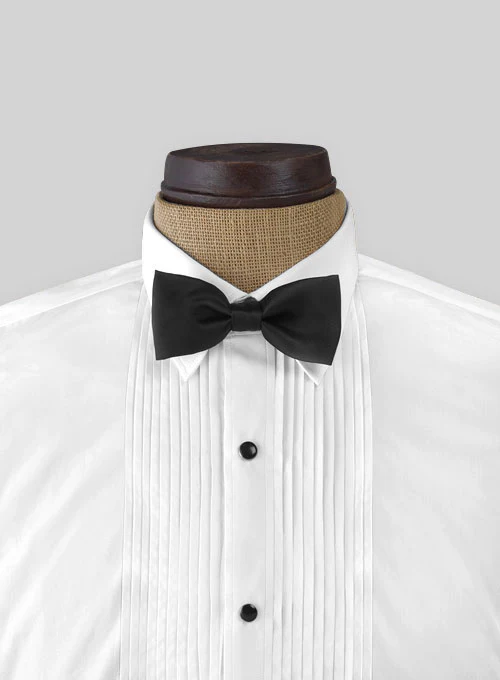 Pleated White Tuxedo Shirt - Image 4