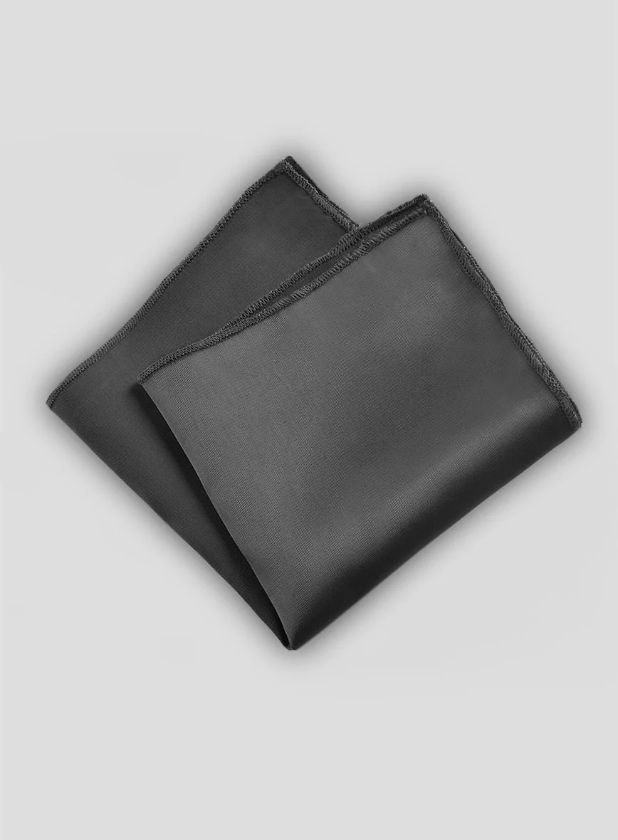 Satin Pocket Square - Steel Gray