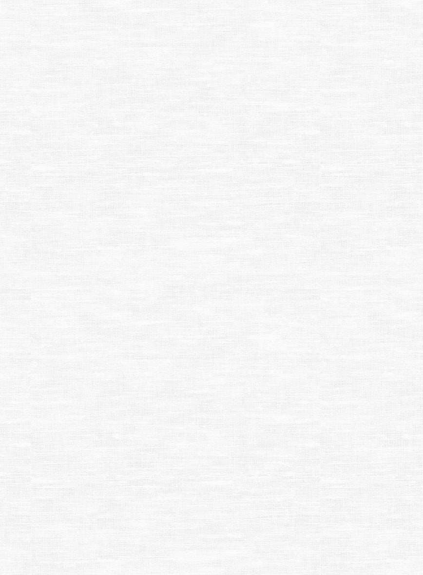 Pure White Linen Penguin Embroidered Shirt - Image 4