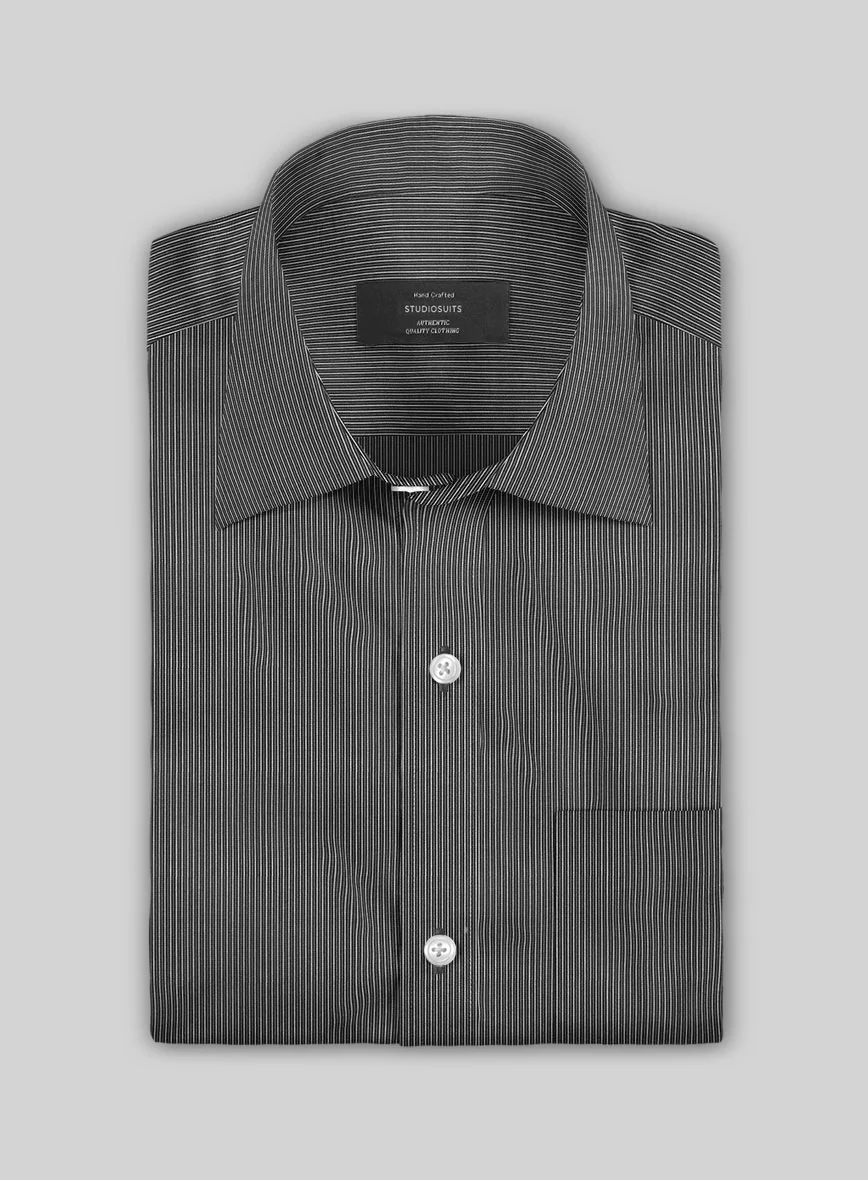 Raven Pinstripe Cotton Shirt