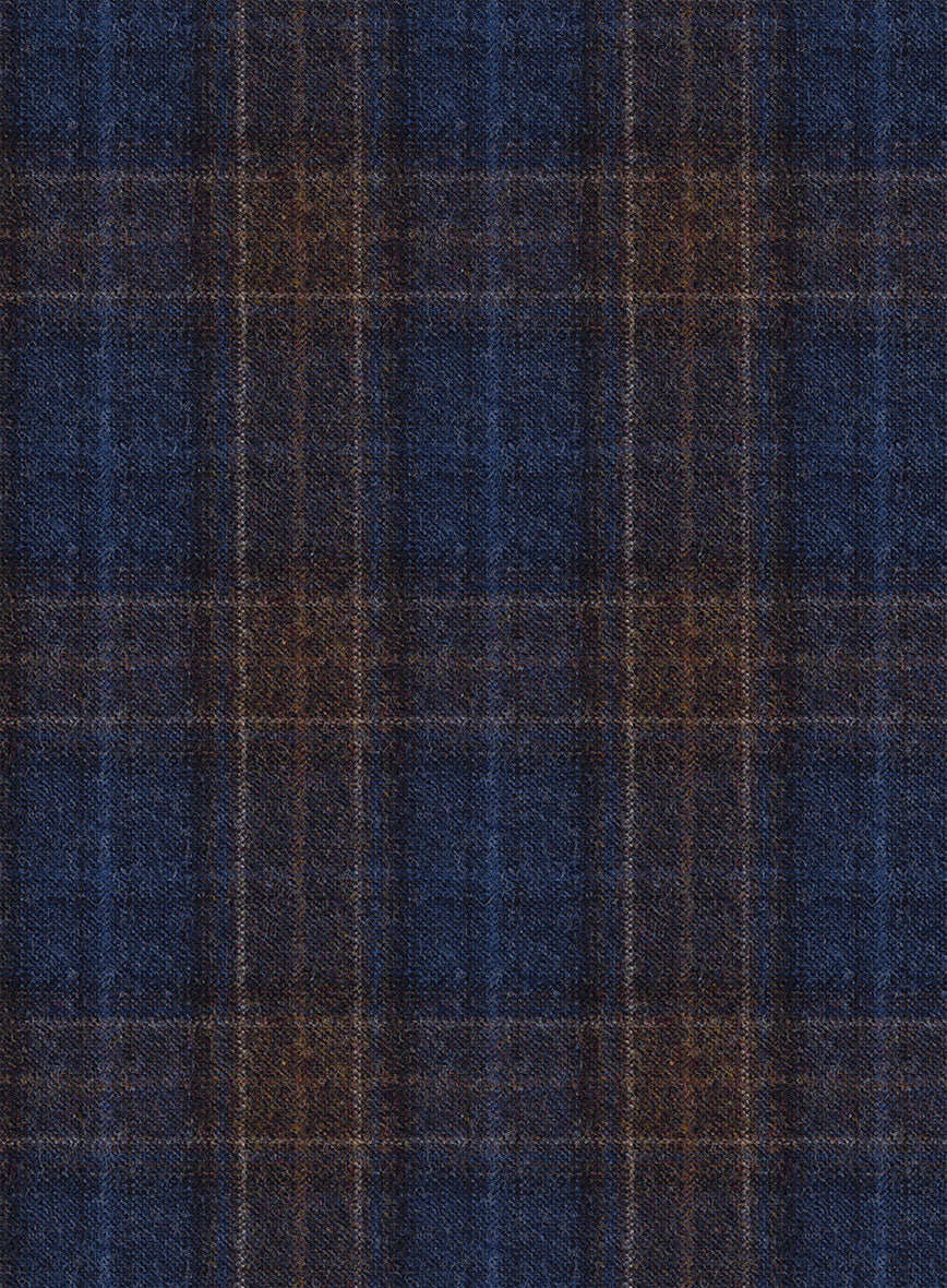 Reda Adlis Blue Checks Wool Pants - Image 3
