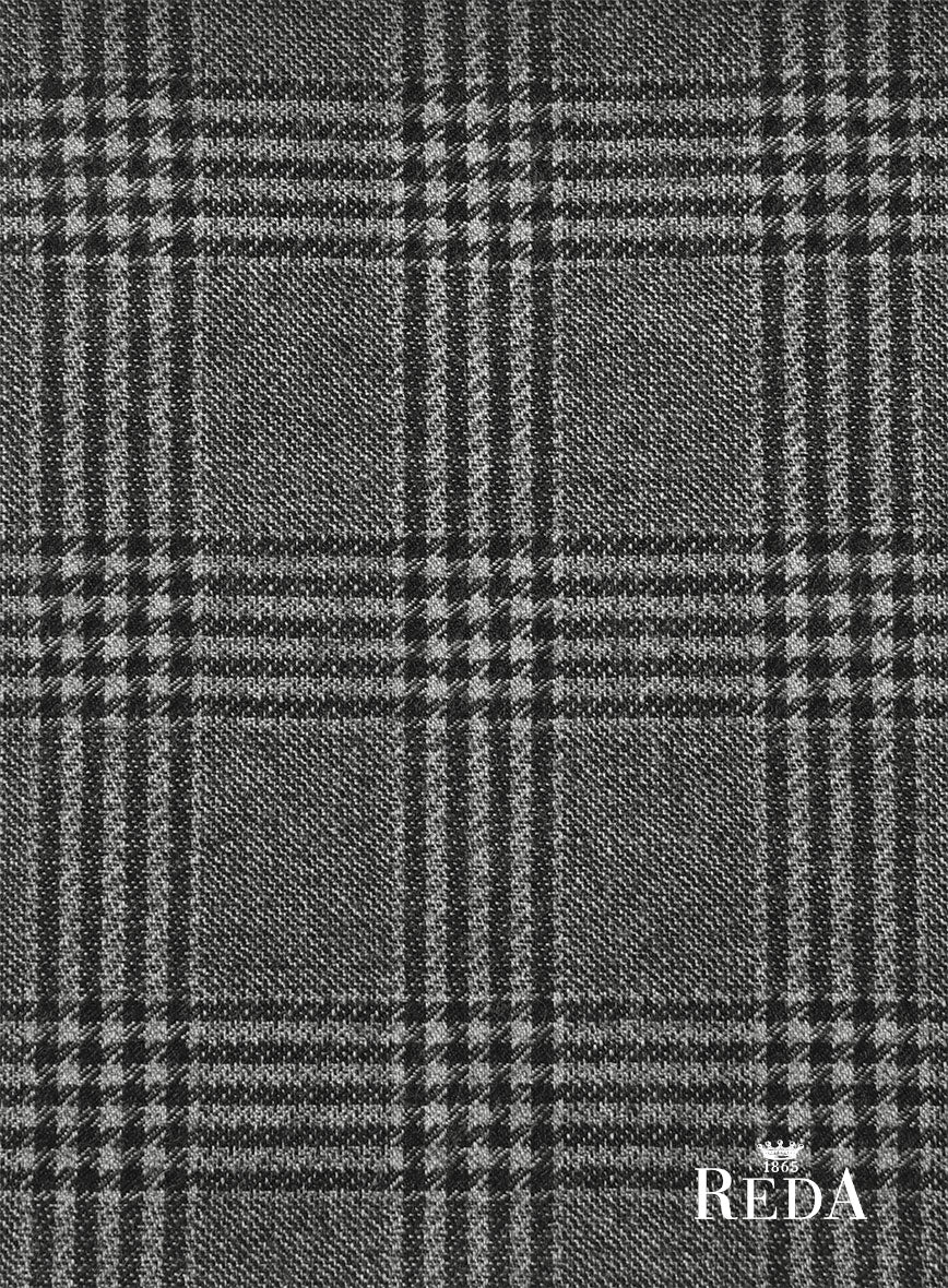 Reda Azelo Gray Checks Wool Jacket - Image 3