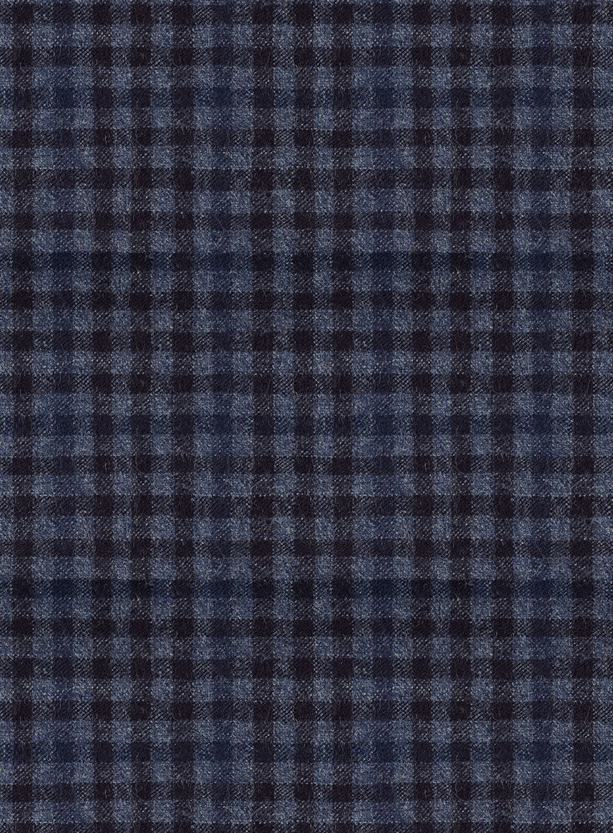 Reda Baez Blue Checks Wool Jacket - Image 2