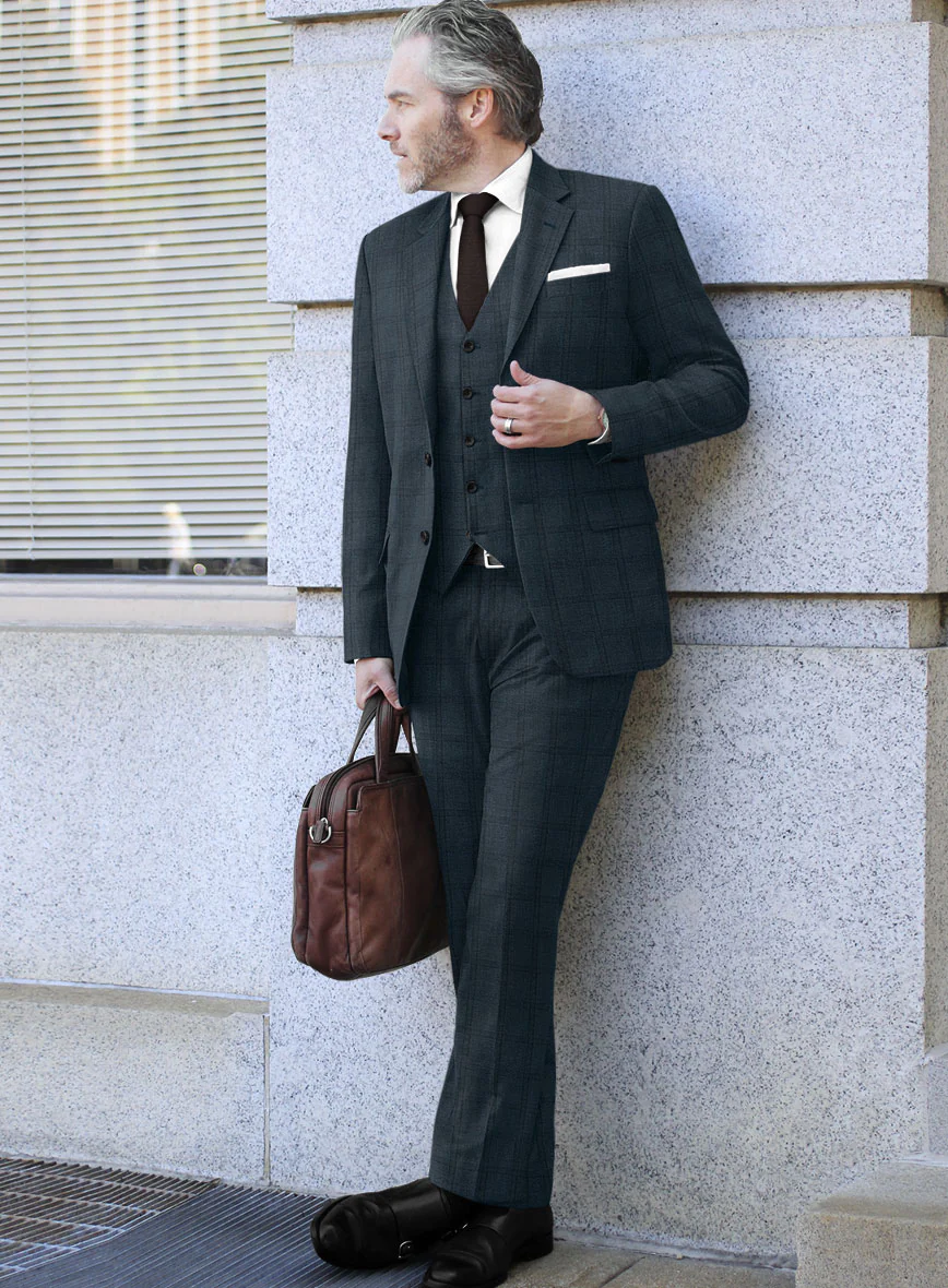 Reda Baltie Blue Checks Wool Suit - Image 2