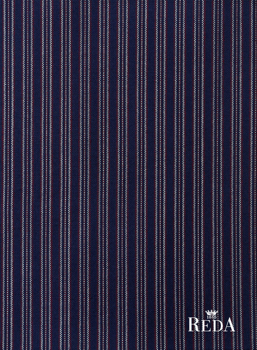 Reda Bravon Navy Blue Stripe Wool Suit - Image 7