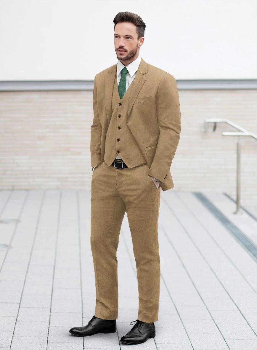 Reda British Khaki Wool Suit - Image 2