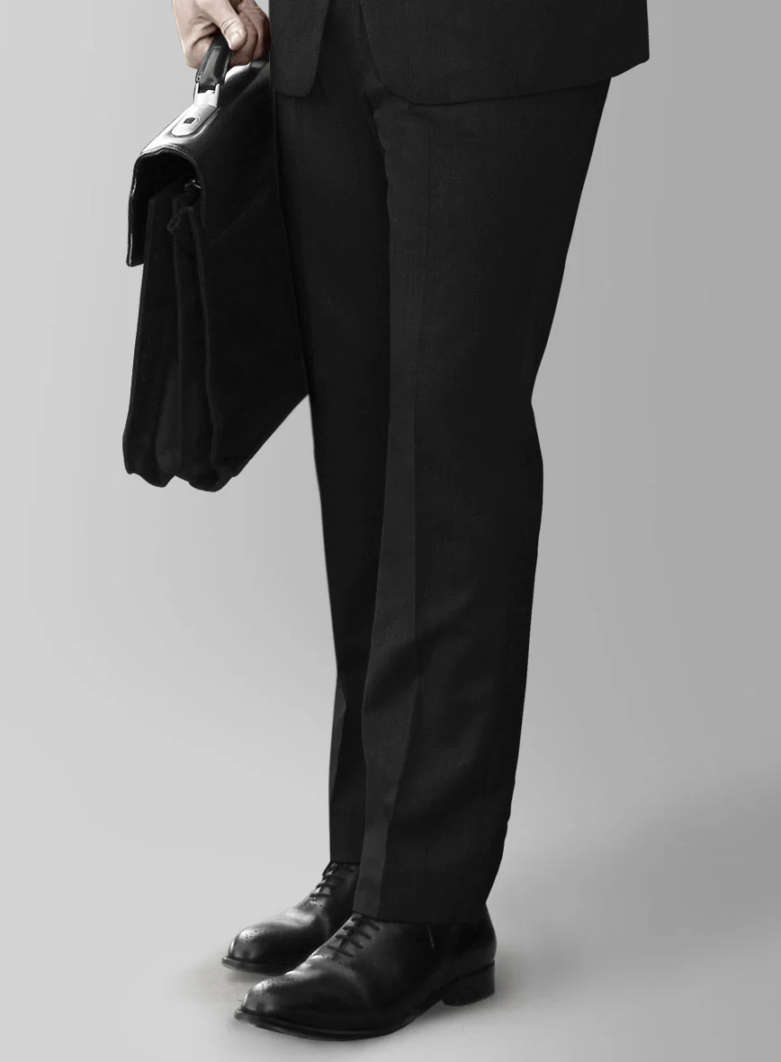 Reda Cashmere Black Wool Pants - Image 2