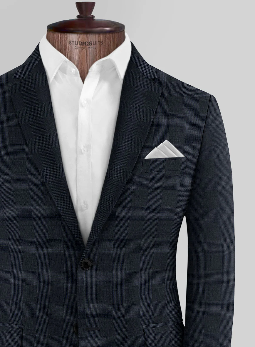 Reda Cashmere Blue Prince Of Wales Wool Jacket - Image 2