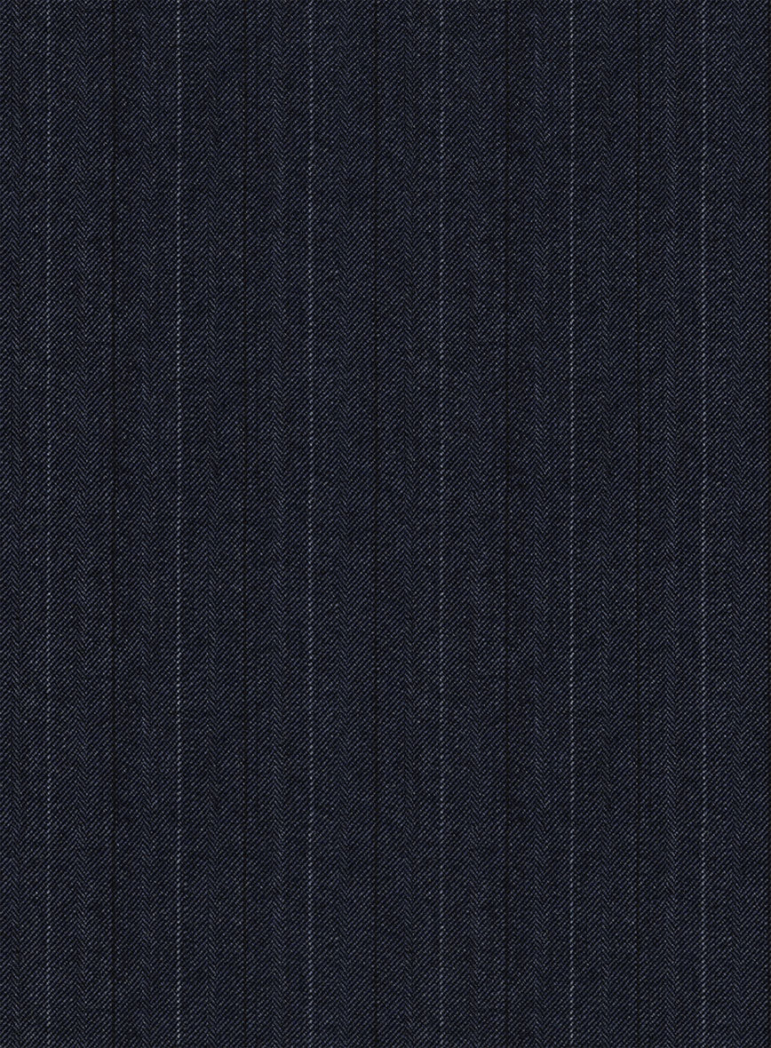 Reda Cashmere Blue Stripe Wool Pants - Image 3