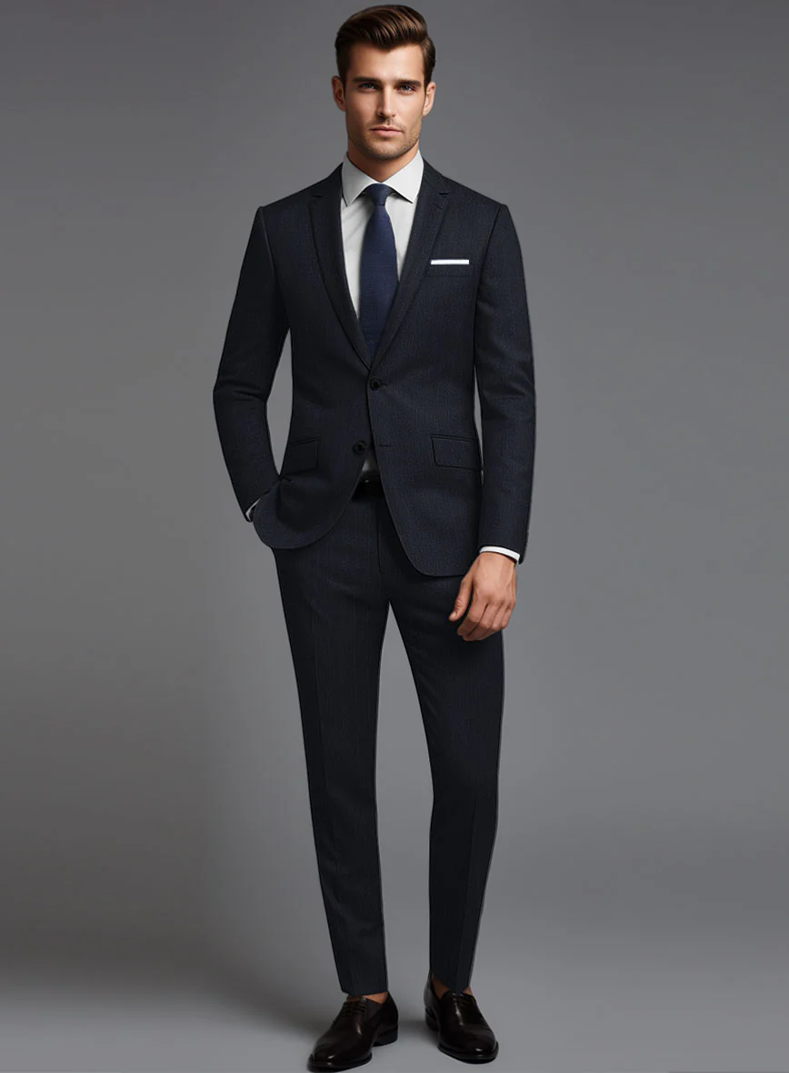 Reda Cashmere Blue Stripe Wool Suit - Image 2