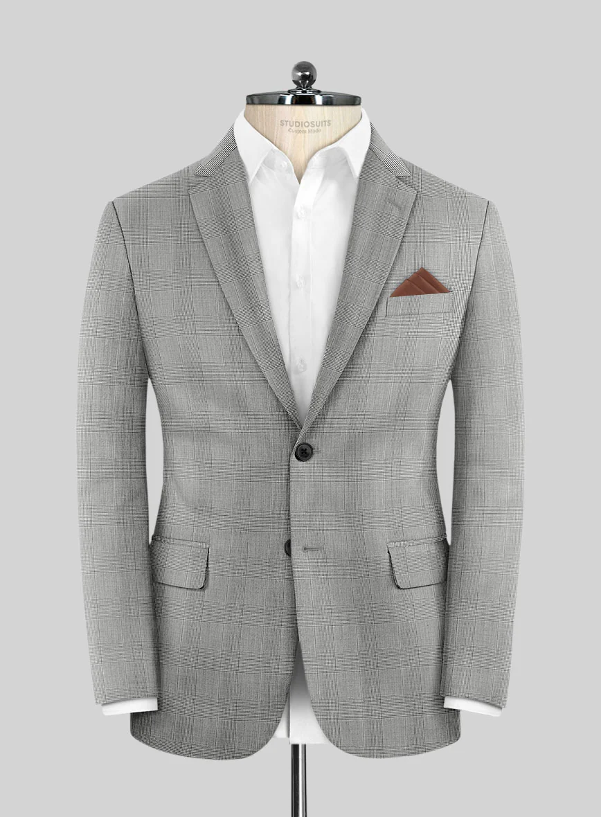 Reda Cashmere BW Prince Of Wales Wool Suit - Image 3