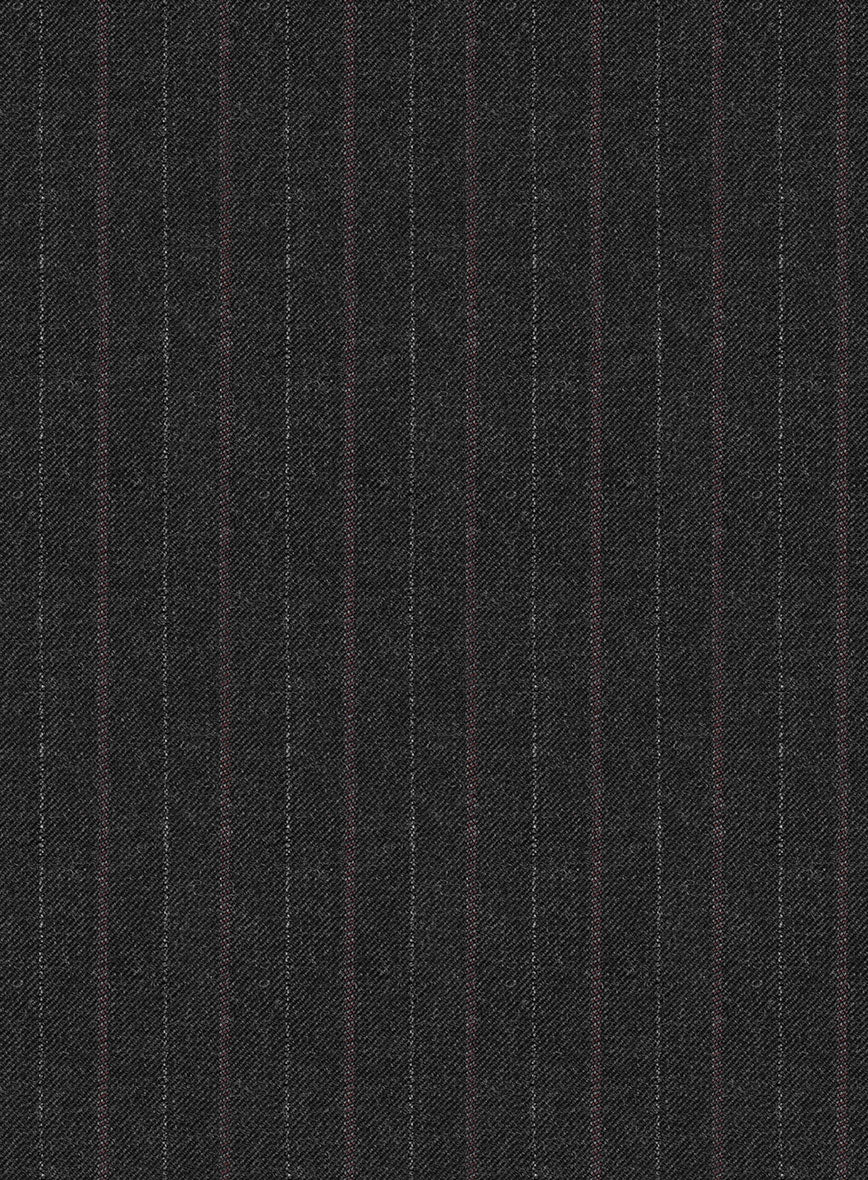 Reda Cashmere Dark Gray Stripe Wool Suit - Image 7