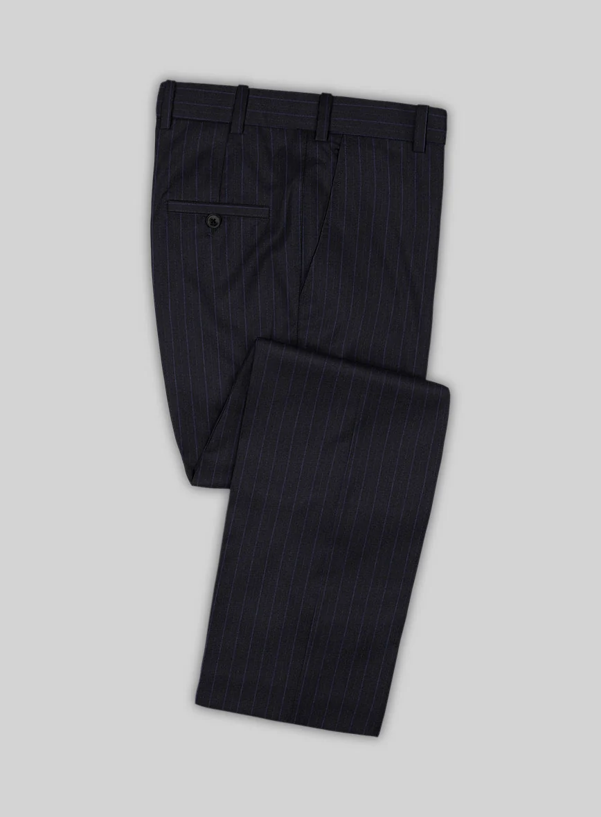 Reda Cashmere Navy Blue Stripe Wool Suit - Image 6